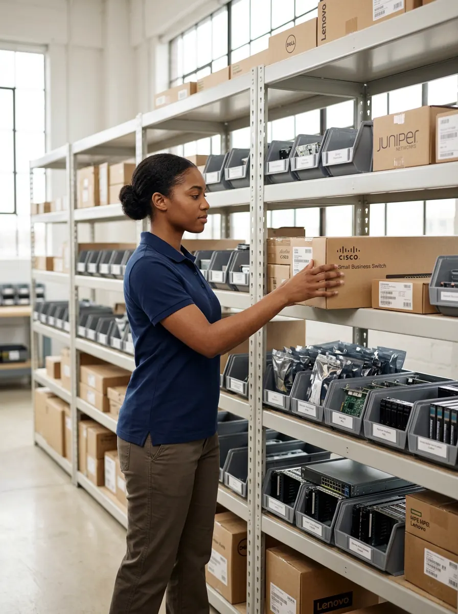 HPE, Dell and Cisco IT spare parts in worldwide stocking inventory